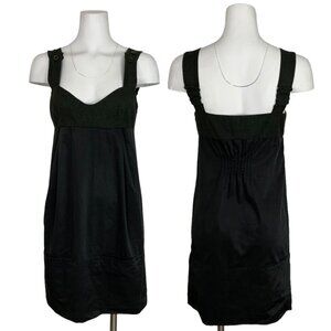 See By Chloe Jumper Dress 42 US/6 Dark Green Sleeveless Mini Pockets Fall